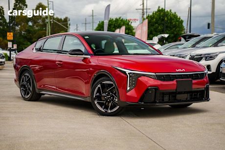 Red 2025 Kia K4 Sedan Gt-Line