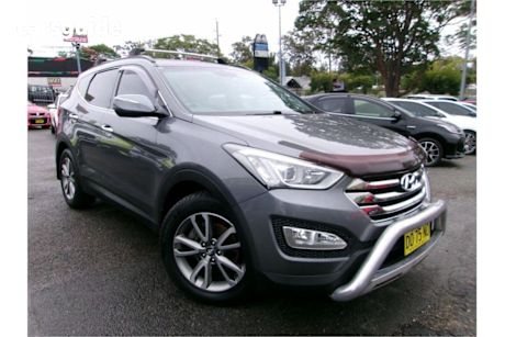 Silver 2013 Hyundai Santa FE Wagon Elite Crdi (4X4)