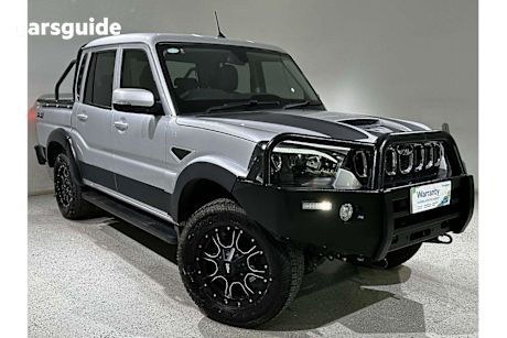 Silver 2021 Mahindra PIK-UP Ute Tray S10+ BLACK MHAWK 4X4