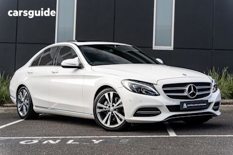 White 2015 Mercedes-Benz C200 Sedan