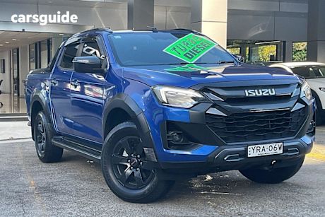 Blue 2024 Isuzu D-MAX Crew Cab Utility X-Terrain (4X4)