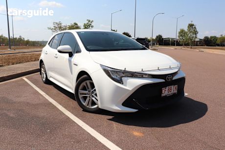 White 2019 Toyota Corolla Hatchback Ascent Sport (Hybrid)
