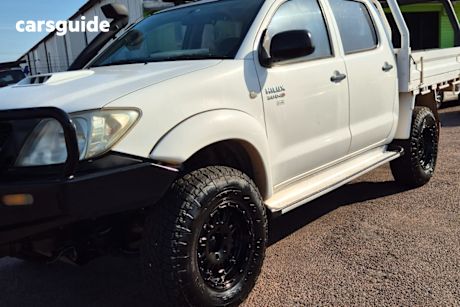 White 2008 Toyota Hilux Dual Cab Chassis Sr (4X4)
