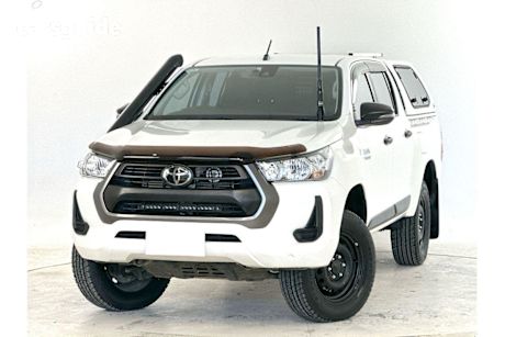 White 2021 Toyota Hilux Ute Tray SR 4X4