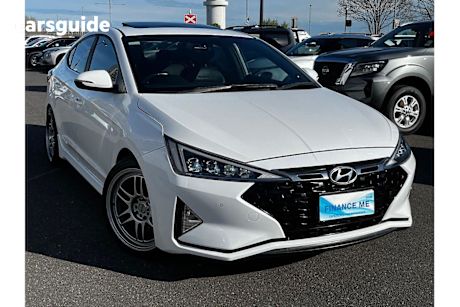 White 2020 Hyundai Elantra Sedan SPORT PREMIUM F