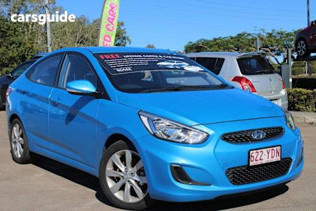 Blue 2018 Hyundai Accent Sedan Sport