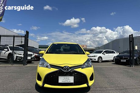 Yellow 2015 Toyota Yaris Hatchback Ascent