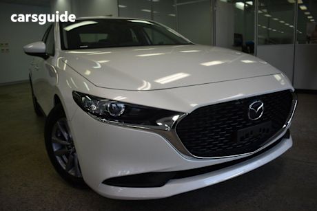 White 2025 Mazda 3 Sedan G20 Pure