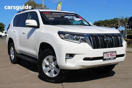 White 2021 Toyota Landcruiser Prado Wagon Gxl Flat Tailgate