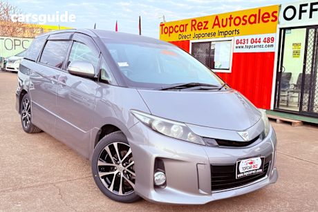 Grey 2013 Toyota Estima Wagon Aeras
