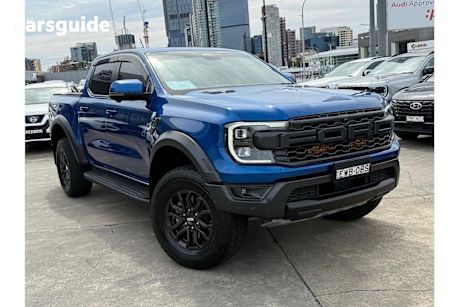 Blue 2022 Ford Ranger Ute Tray RAPTOR 4X4