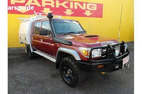 Red 2014 Toyota Landcruiser Double Cab Chassis Gxl (4X4)