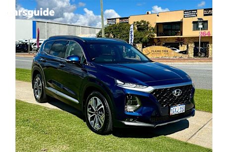 Blue 2019 Hyundai Santa FE Wagon Highlander Crdi Blk-Bge (Awd)