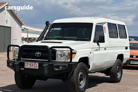 White 2011 Toyota Landcruiser Workmate (4X4) 11 Seat