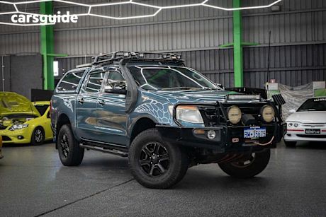 Blue 2013 Ford Ranger Dual Cab Utility Xlt 3.2 (4X4)