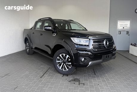Black 2025 GWM Cannon Ute Tray LUX 4X4