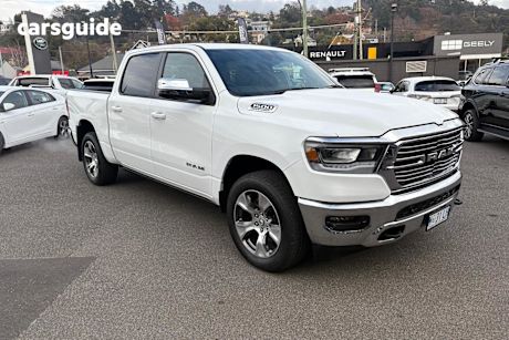 White 2024 Ram 1500 Ute Tray LARAMIE 4X4