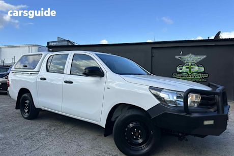 White 2018 Toyota Hilux Dual Cab Utility Workmate