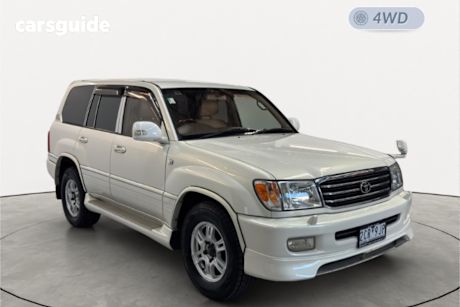 White 1998 Toyota Landcruiser SUV VX LIMITED 4WD
