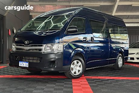 Blue 2011 Toyota HiAce Bus Commuter