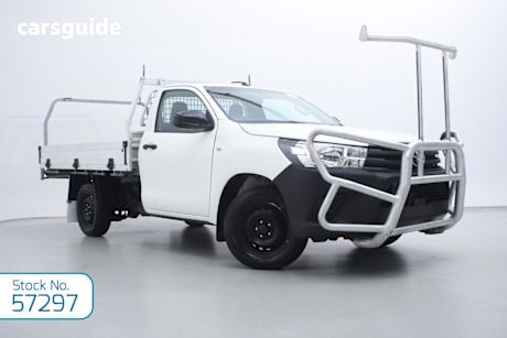 White 2019 Toyota Hilux Cab Chassis Workmate