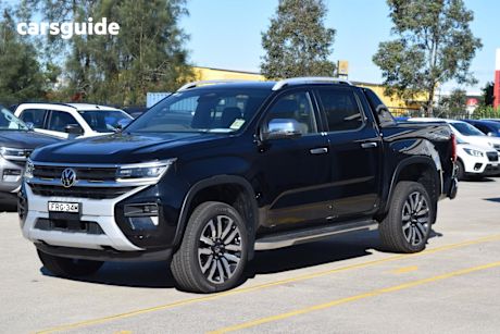 Black 2024 Volkswagen Amarok Dual Cab Utility Aventura Tsi452 4Motion