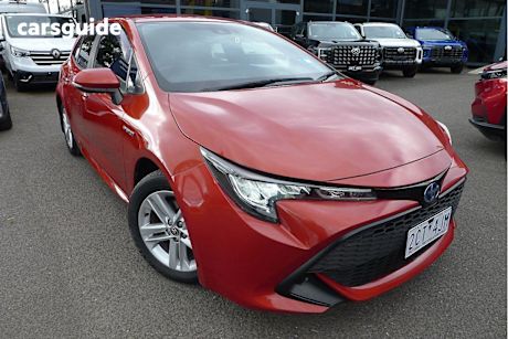 Red 2019 Toyota Corolla Hatchback Ascent Sport (Hybrid)