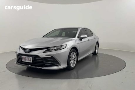 Silver 2021 Toyota Camry Sedan Ascent Hybrid