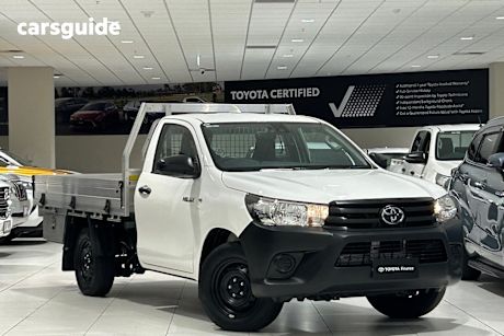 White 2024 Toyota Hilux Ute Tray WORKMATE R