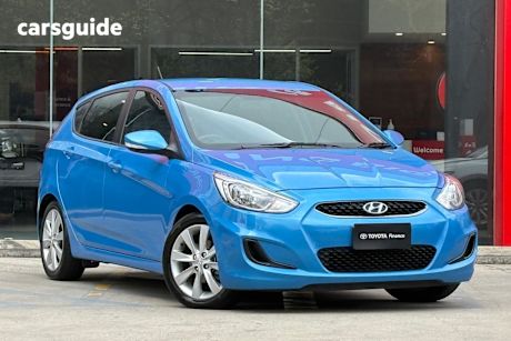 Blue 2018 Hyundai Accent Hatchback Sport