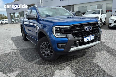 Blue 2024 Ford Ranger Ute Tray WILDTRAK 4X4