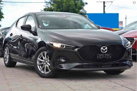 Black 2025 Mazda Mazda3 Hatch G20 PURE F