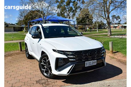 White 2025 Hyundai Tucson Wagon Hybrid N Line (Fwd)