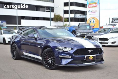 Blue 2018 Ford Mustang Coupe GT R
