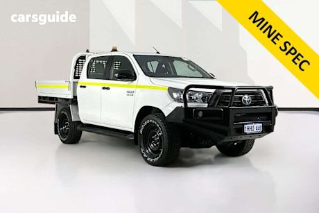 White 2021 Toyota Hilux Double Cab Chassis Sr (4X4)