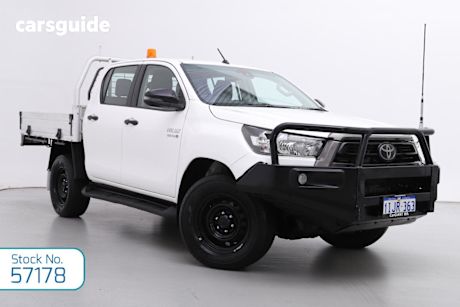 White 2021 Toyota Hilux Double Cab Chassis Sr (4X4)