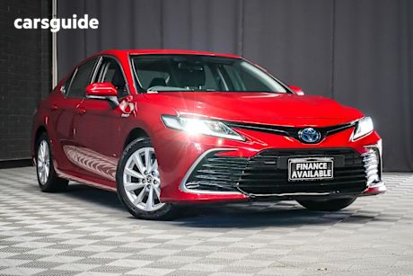 Red 2023 Toyota Camry Sedan Ascent Hybrid