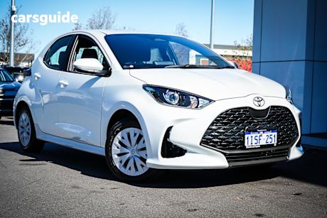 White 2024 Toyota Yaris Hatchback Ascent Sport