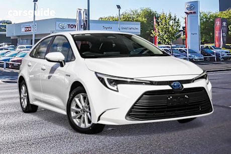 White 2024 Toyota Corolla Sedan ASCENT SPORT HYBRID F