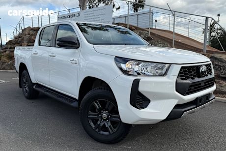 White 2024 Toyota Hilux Ute Tray SR 4X4