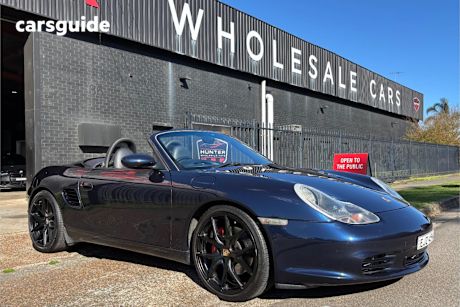 Blue 2002 Porsche Boxster Convertible S R