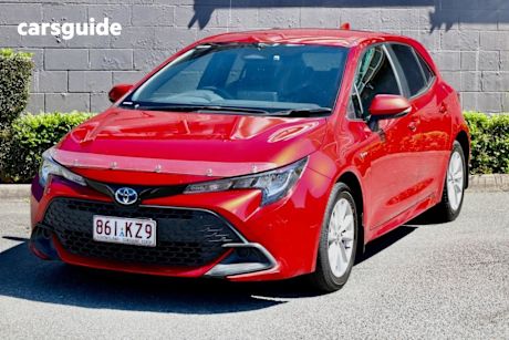 Red 2024 Toyota Corolla Hatchback Ascent Sport + Conv Pk Hybrid