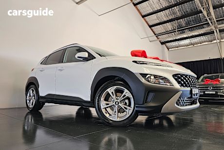 White 2023 Hyundai Kona SUV OS.V5 MY23 ACTIVE WAGON 5DR CVT 8SP 2WD 452KG 2.0I