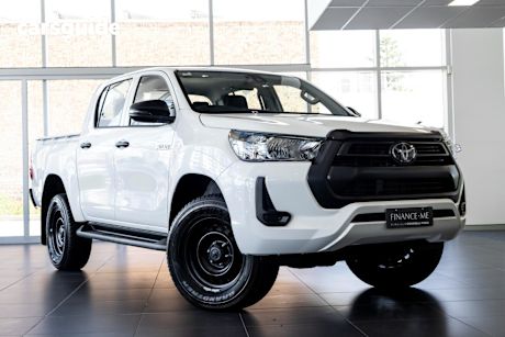 White 2022 Toyota Hilux Double Cab Pick Up Workmate (4X4)