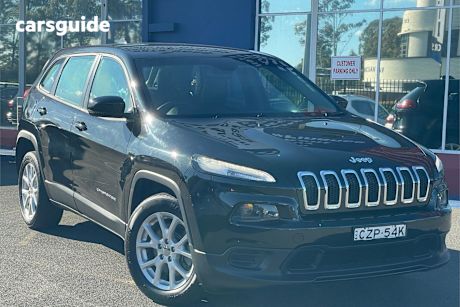 Black 2015 Jeep Cherokee SUV SPORT F