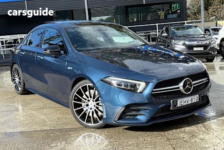 Blue 2019 Mercedes-Benz A-CLASS Sedan A35 AMG 4WD