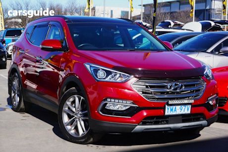 Red 2017 Hyundai Santa FE Wagon Highlander Crdi (4X4)