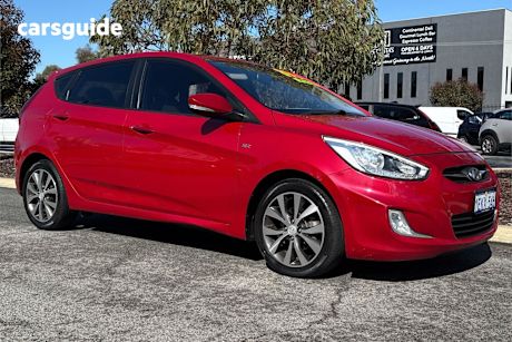 Red 2014 Hyundai Accent Hatch SR F