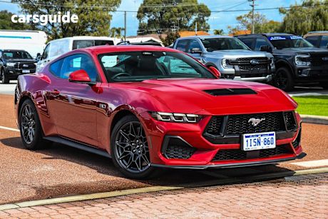 Red 2025 Ford Mustang Coupe GT R