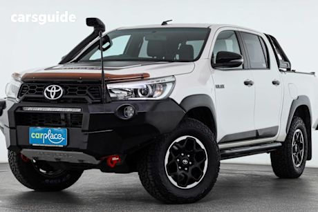 White 2018 Toyota Hilux Dual Cab Utility Rugged X (4X4)